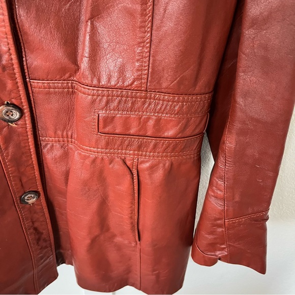 Vintage Garfin Leathers Kirk's Suede Life Women's 14 Leather Trench Coat - Picture 4 of 11